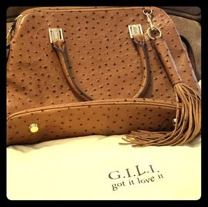 g.i.l.i. Tan Ostrich Print